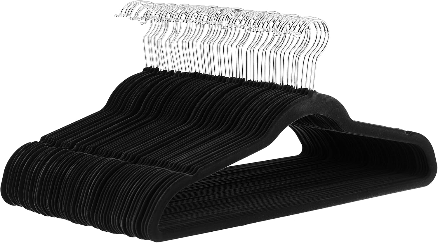 Amazon Basics Slim Velvet Non-Slip Space Saving Suit Clothes Hangers, Closet Organizer, Black, 50-Pack Visit the Amazon Basics Store